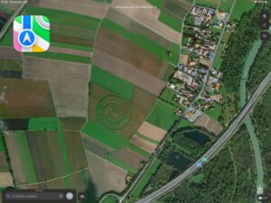 Feldwerbung als Satellitenaufnahme im Navi und auf Kartendiensten